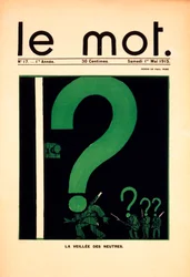 LaVeilléedes Neutres、「Le Mot」誌の表紙、1915年5月1日（平版と活版）